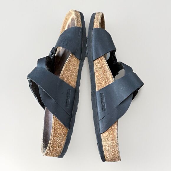 BIRKENSTOCK Salina Size 9 Black Leather Women Sandal Causal Comfort 40 - Picture 6 of 8